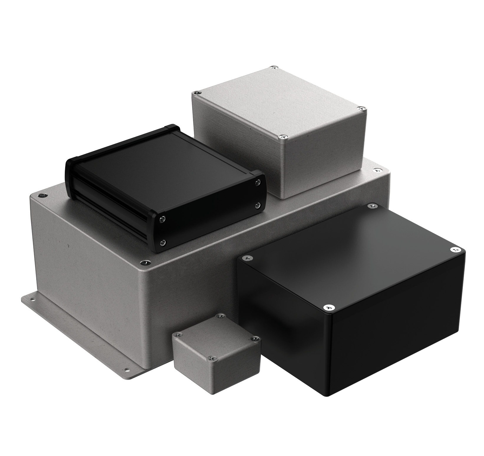 waterproof aluminum enclosure in natural finish